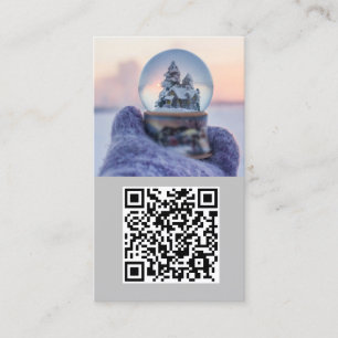 Carte De Visite Snowball Noël arbre hiver neige neige
