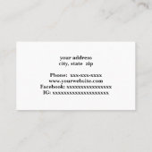 Carte De Visite Snowboard et casque (Dos)