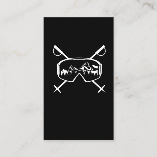 Carte De Visite Snowboard Ski Goggets Snow Sport Mountains (Devant)