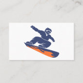 Carte De Visite Snowboarder silhouette - Choisir la couleur arrièr (Dos)
