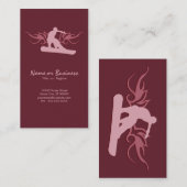Carte De Visite snowboardeur tribal (Devant / Derrière)
