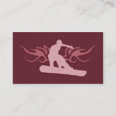 Carte De Visite snowboardeur tribal (Dos)