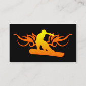 Carte De Visite snowboardeur tribal (Dos)