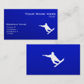 Carte De Visite Snowboarding bleu (Devant / Derrière)