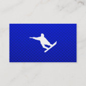 Carte De Visite Snowboarding bleu (Dos)