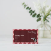 Carte De Visite Snowboarding rouge de plaid (Debout devant)