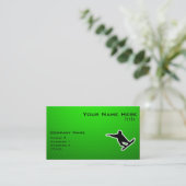 Carte De Visite Snowboarding vert (Debout devant)
