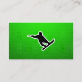 Carte De Visite Snowboarding vert (Dos)