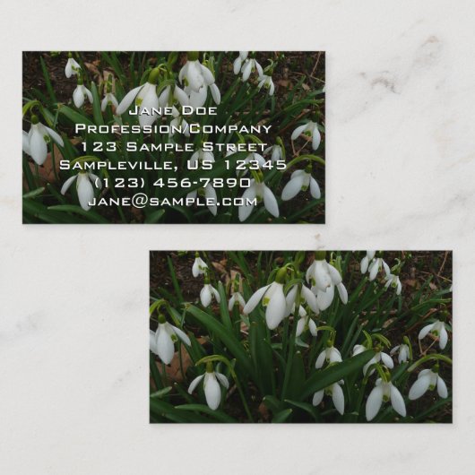 Carte De Visite Snowdrops I (Devant / Derrière)