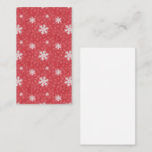 Carte De Visite Snowflakes à l'invitation de Noël (Devant / Derrière)