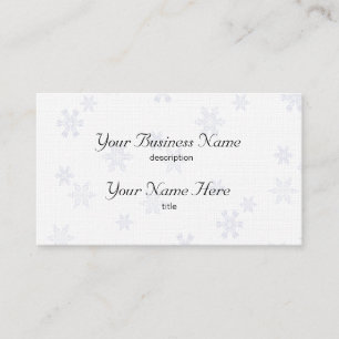Carte De Visite Snowflakes Business Card Template Executive Linen