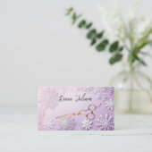 Carte De Visite Snowflakes Coiffeur d'hiver Rappel de rendez-vous (Debout devant)