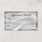 Carte De Visite Snowflakes Coiffeur d'hiver Rappel de rendez-vous (Dos)