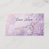 Carte De Visite Snowflakes Coiffeur d'hiver Rappel de rendez-vous (Devant)