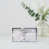 Carte De Visite Snowman Avec Casquette et Écharpe (Debout devant)