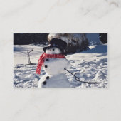 Carte De Visite Snowman Avec Casquette et Écharpe (Dos)