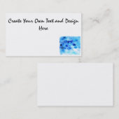 Carte De Visite Snowman de Noël bleu (Devant / Derrière)