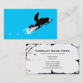 Carte De Visite snowmobile : traînée de poudre (Devant / Derrière)