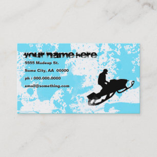 Carte De Visite snowmobile : traînée de poudre :