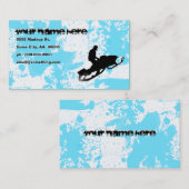 Carte De Visite snowmobile : traînée de poudre : (Devant / Derrière)