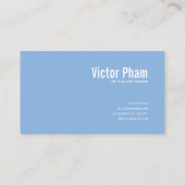 Carte De Visite Snowy Blue Rose Floral and Mountain Light (Dos)