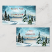 Carte De Visite Snowy pine (Devant / Derrière)