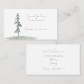 Carte De Visite Snowy Tree Winter Scène (Devant / Derrière)