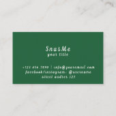 Carte De Visite Snus Shop Tabac Vape Fumée Huile CBD (Dos)