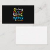 Carte De Visite So Long 4th Grade Hello Summer Last Day Of School. (Devant / Derrière)
