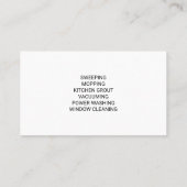 Carte De Visite Soap Bubbles | Cleaning Services Icon (Dos)