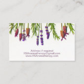 Carte De Visite Soap d'aromathérapie Soap (Dos)