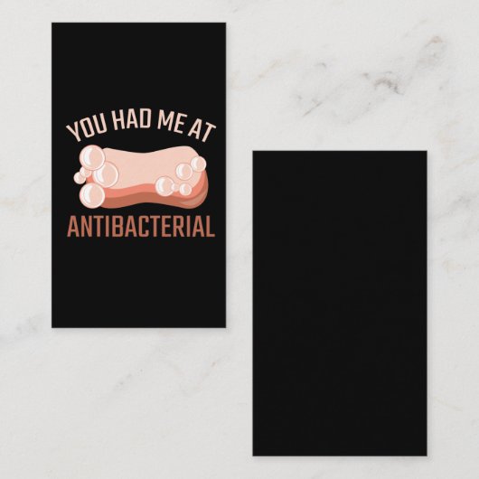 Carte De Visite Soap Maker Soak Soap Fabriquer un savon antibactér (Devant / Derrière)