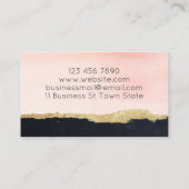 Carte De Visite Soap Soak Trend Black Pink Fabriqué à la main (Dos)