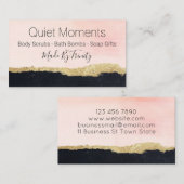 Carte De Visite Soap Soak Trend Black Pink Fabriqué à la main (Devant / Derrière)
