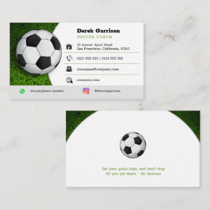 Carte De Visite Soccer Entraîneur sportif de football
