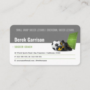 Carte De Visite Soccer   Entraîneur sportif de football