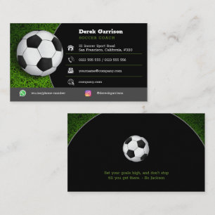 Carte De Visite Soccer Entraîneur sportif de football