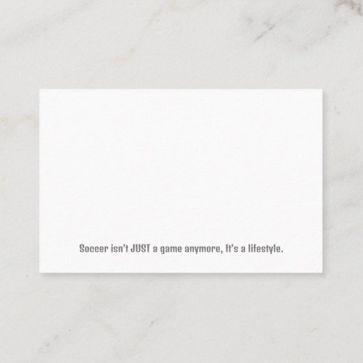 Carte De Visite Soccer | Football Sports Coach (Dos)