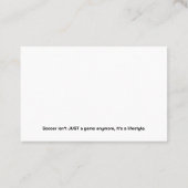 Carte De Visite Soccer | Football Sports Coach (Dos)