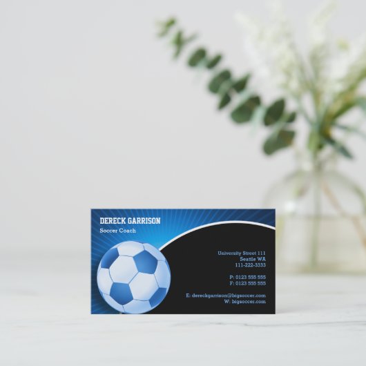 Carte De Visite Soccer | Football Sports Coach (Debout devant)