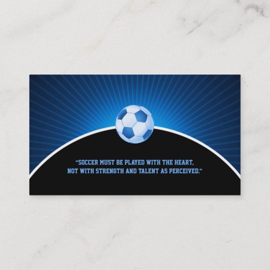 Carte De Visite Soccer | Football Sports Coach (Dos)