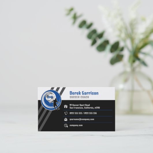 Carte De Visite Soccer | Football Sports Coach (Debout devant)
