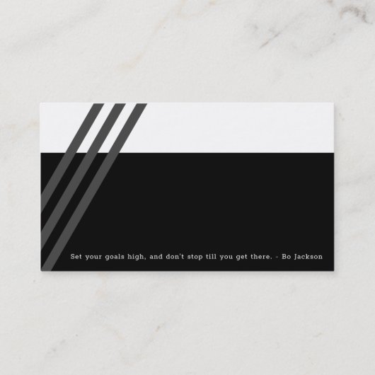 Carte De Visite Soccer | Football Sports Coach (Dos)