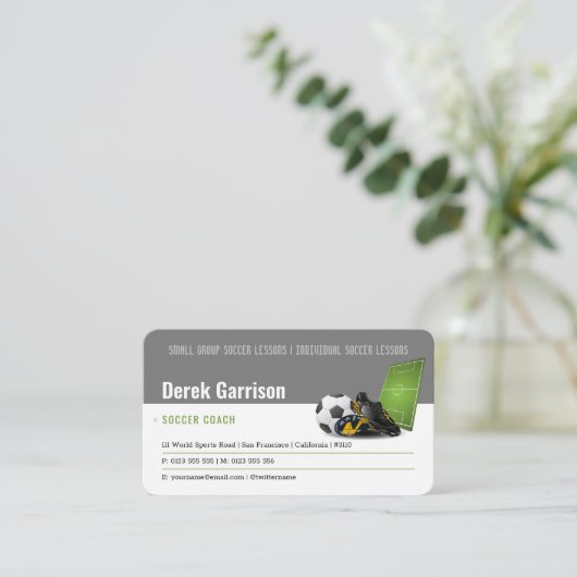 Carte De Visite Soccer | Football Sports Coach (Debout devant)