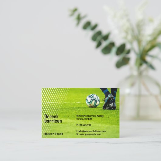 Carte De Visite Soccer | Football Sports Coach (Debout devant)