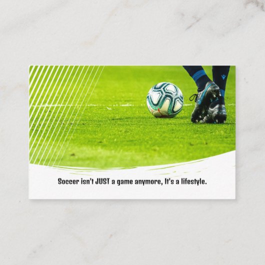 Carte De Visite Soccer | Football Sports Coach (Dos)