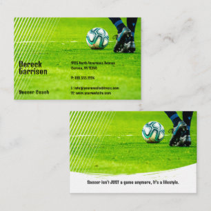 Carte De Visite Soccer Football Sports Coach