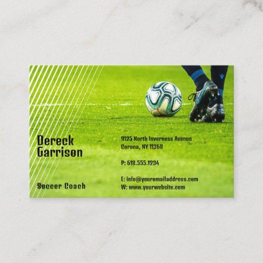 Carte De Visite Soccer | Football Sports Coach (Devant)