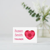 Carte De Visite Soccer Heart rose (Debout devant)