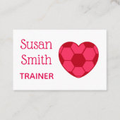 Carte De Visite Soccer Heart rose (Devant)